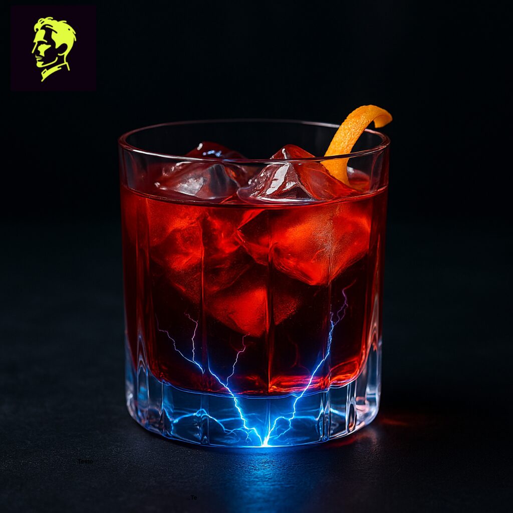 Bicchiere con Negroni elettrico